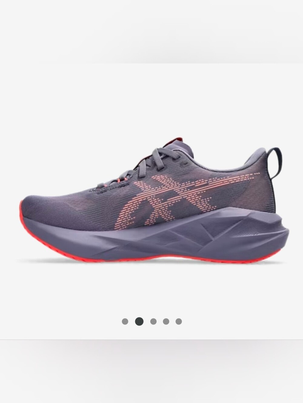 Asics Novablast 5 In Grey/Purple/Coral Reef Womens Size 9.5/ Mens Size 8 - Picture 2 of 10